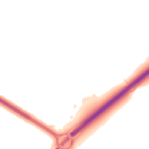 Night-time road noise heatmap for TR9 6FY