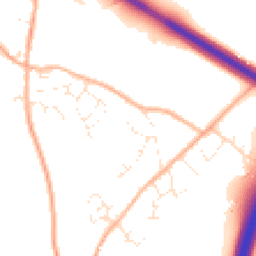 Daytime road noise heatmap for TR9 6GZ