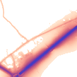 Daytime road noise heatmap for TR9 6HB
