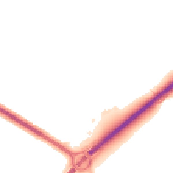 Night-time road noise heatmap for TR9 6HJ