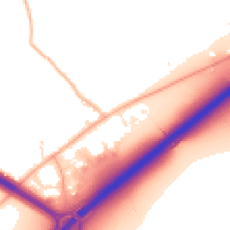 Daytime road noise heatmap for TR9 6HN