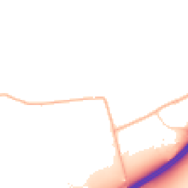 Daytime road noise heatmap for TR9 6HS