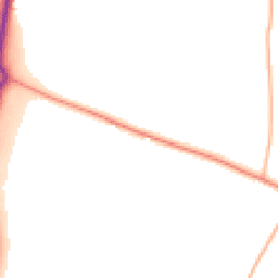 Daytime road noise heatmap for TR9 6HY