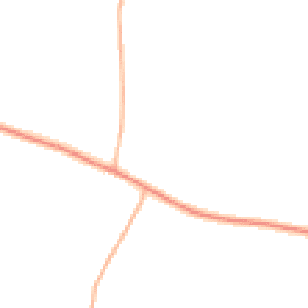 Daytime road noise heatmap for TR9 6JS