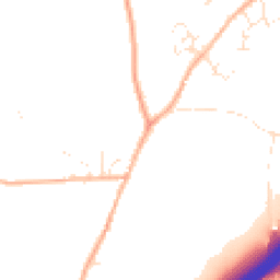 Daytime road noise heatmap for TR9 6LN