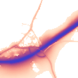 Daytime road noise heatmap for TR9 6LX