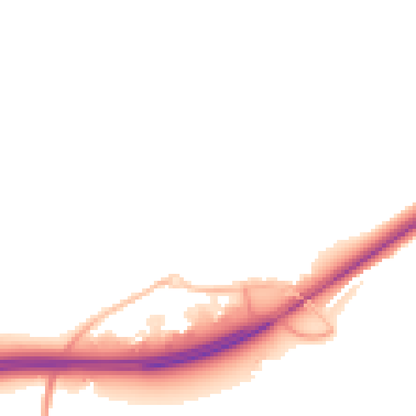 Night-time road noise heatmap for TR9 6LZ