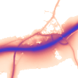 Daytime road noise heatmap for TR9 6NA