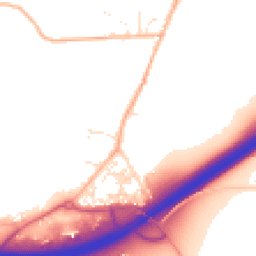 Daytime road noise heatmap for TR9 6NT