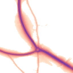 Daytime road noise heatmap for TR9 6PH