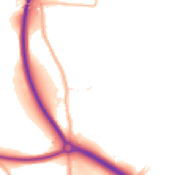 Daytime road noise heatmap for TR9 6PJ