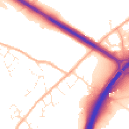 Daytime road noise heatmap for TR9 6PL
