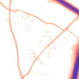 Daytime road noise heatmap for TR9 6PR