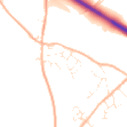 Daytime road noise heatmap for TR9 6PS