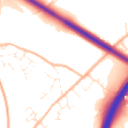 Daytime road noise heatmap for TR9 6QH