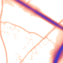 Daytime road noise heatmap for TR9 6QQ