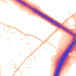 Daytime road noise heatmap for TR9 6QW