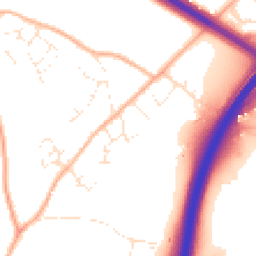 Daytime road noise heatmap for TR9 6RA