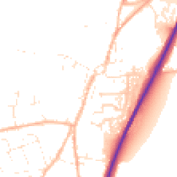 Daytime road noise heatmap for TR9 6RH