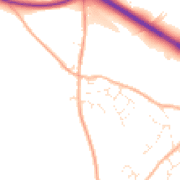 Daytime road noise heatmap for TR9 6TQ