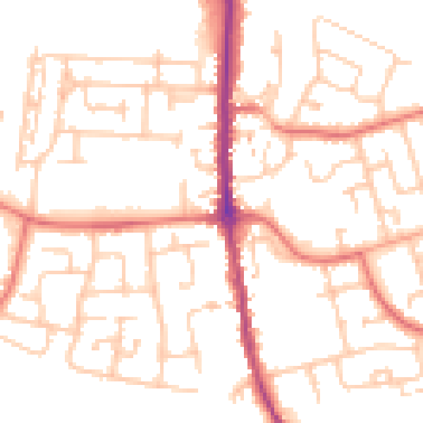 Daytime road noise heatmap for TS11 6AA