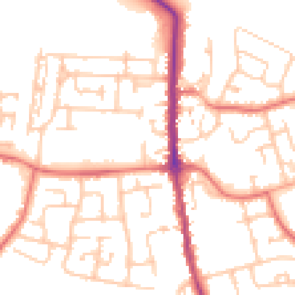 Daytime road noise heatmap for TS11 6AB