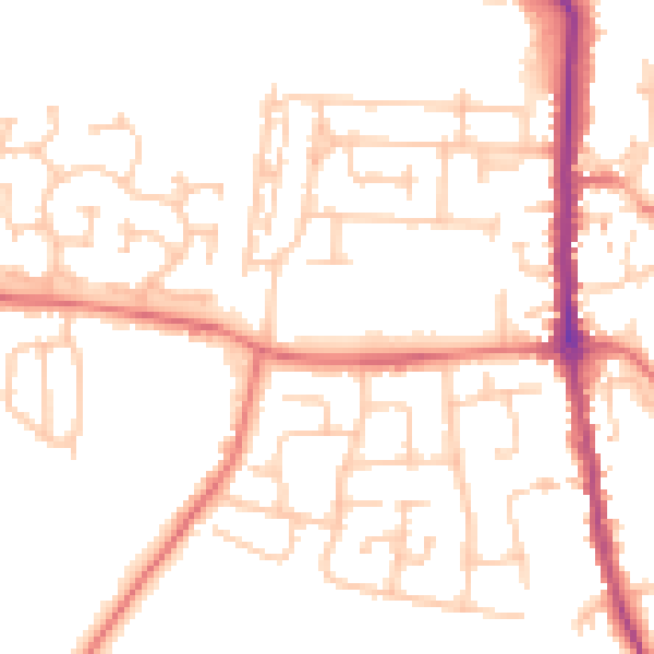 Daytime road noise heatmap for TS11 6AE