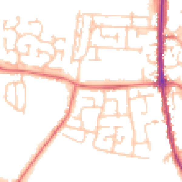Daytime road noise heatmap for TS11 6AG
