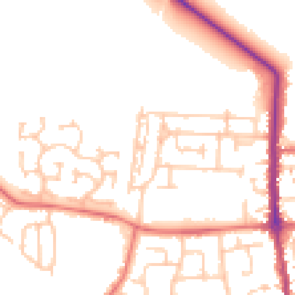 Daytime road noise heatmap for TS11 6AL
