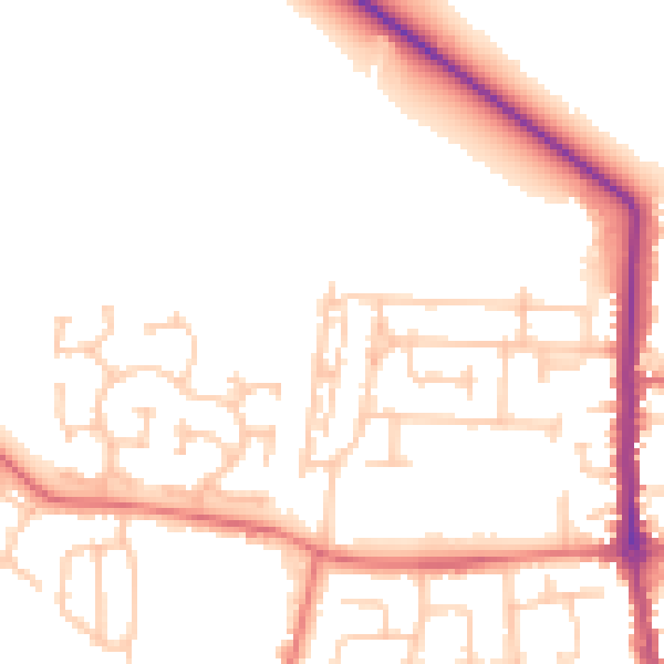 Daytime road noise heatmap for TS11 6AN