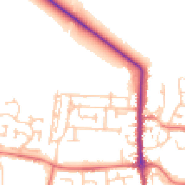 Daytime road noise heatmap for TS11 6AP
