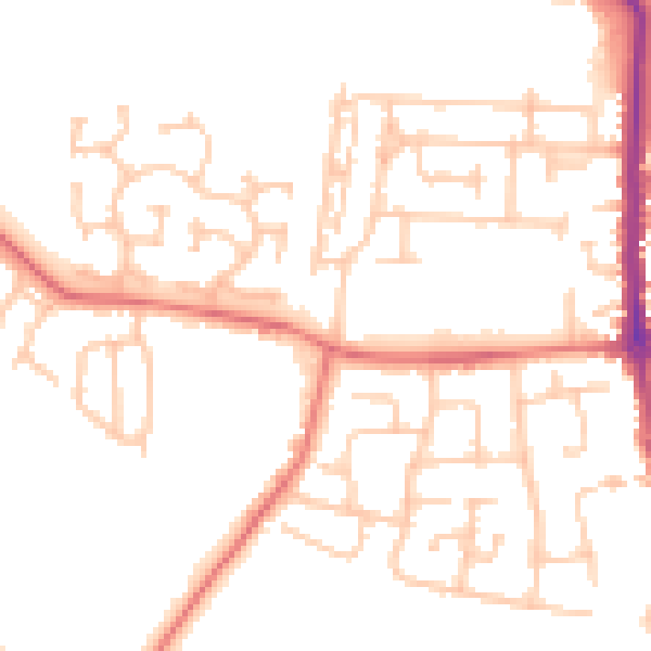 Daytime road noise heatmap for TS11 6AQ