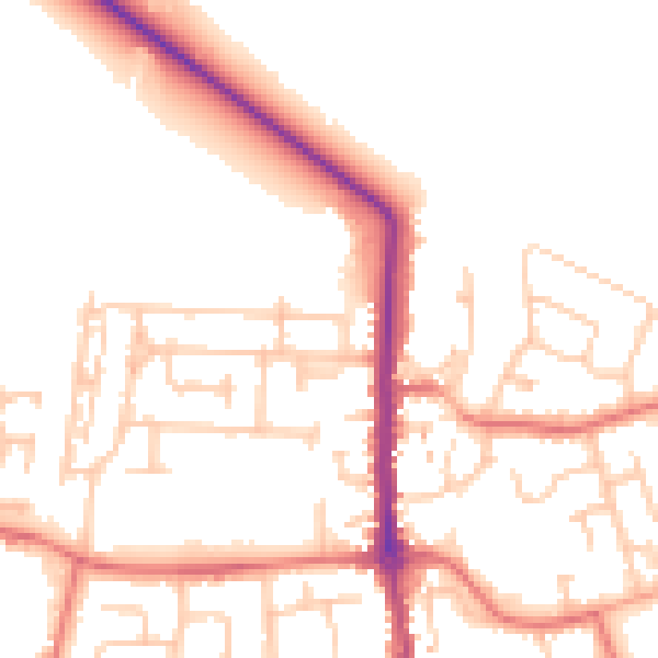 Daytime road noise heatmap for TS11 6AS