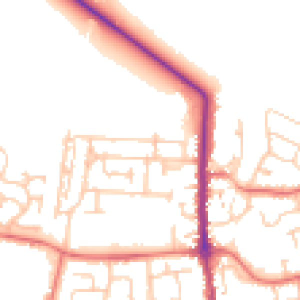 Daytime road noise heatmap for TS11 6AT