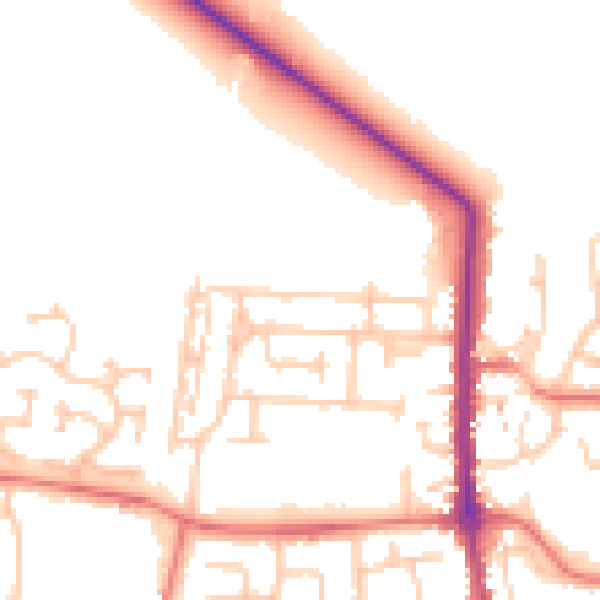 Daytime road noise heatmap for TS11 6AU
