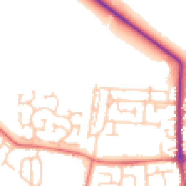 Daytime road noise heatmap for TS11 6AW