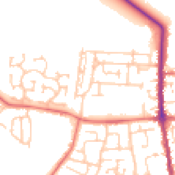Daytime road noise heatmap for TS11 6AX