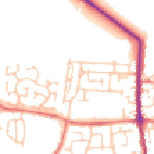Daytime road noise heatmap for TS11 6AY