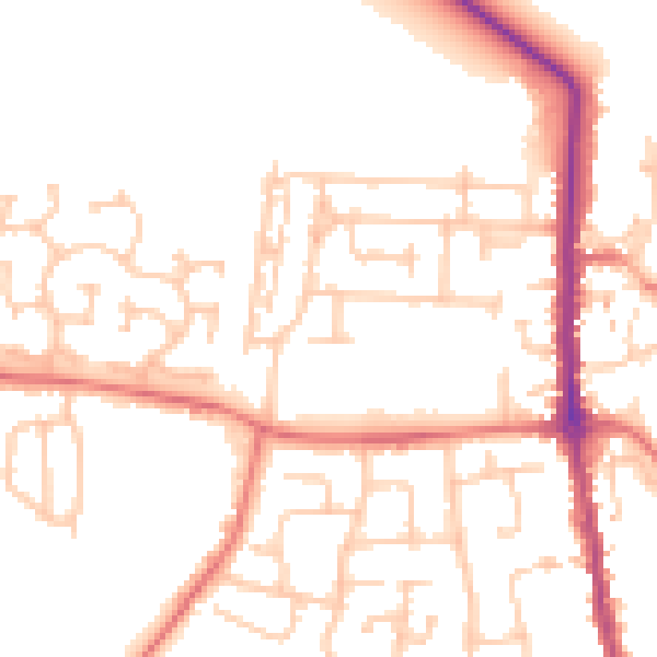 Daytime road noise heatmap for TS11 6BA