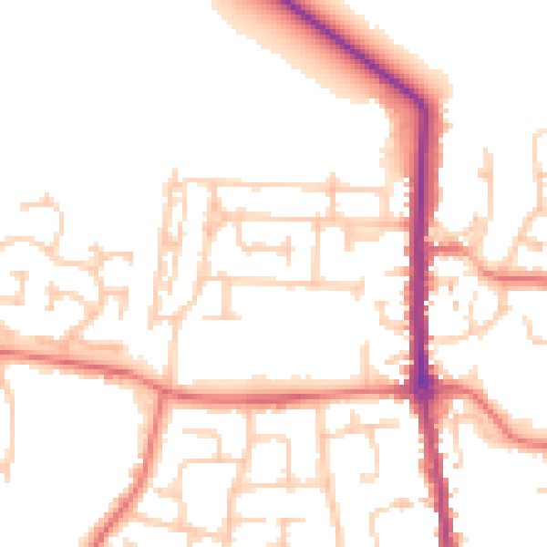 Daytime road noise heatmap for TS11 6BB