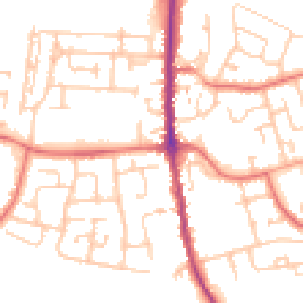 Daytime road noise heatmap for TS11 6BF