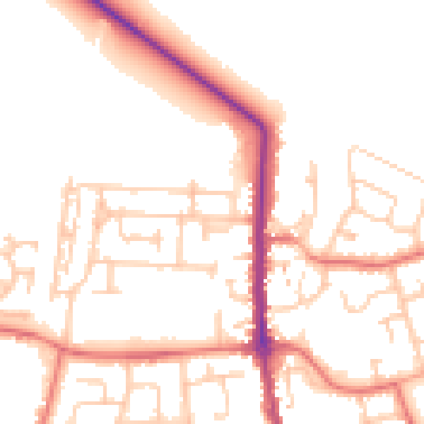 Daytime road noise heatmap for TS11 6BG