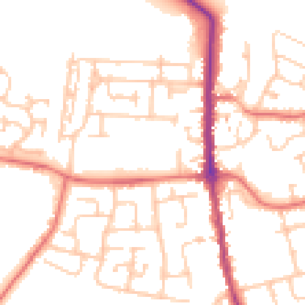 Daytime road noise heatmap for TS11 6BL