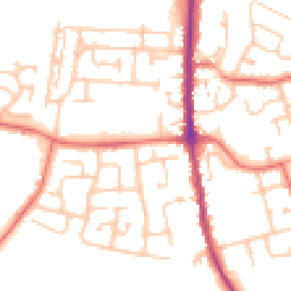 Daytime road noise heatmap for TS11 6BP
