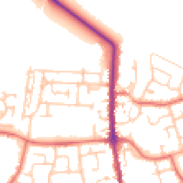 Daytime road noise heatmap for TS11 6BQ