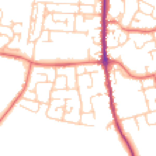 Daytime road noise heatmap for TS11 6BT