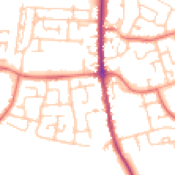 Daytime road noise heatmap for TS11 6BU