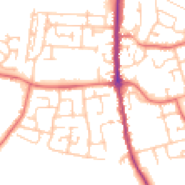 Daytime road noise heatmap for TS11 6BX