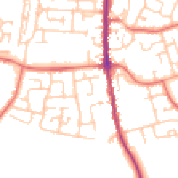 Daytime road noise heatmap for TS11 6BY