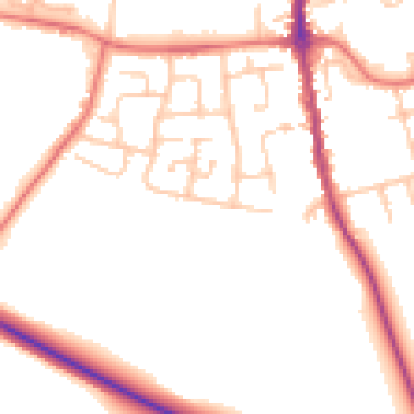 Daytime road noise heatmap for TS11 6DB